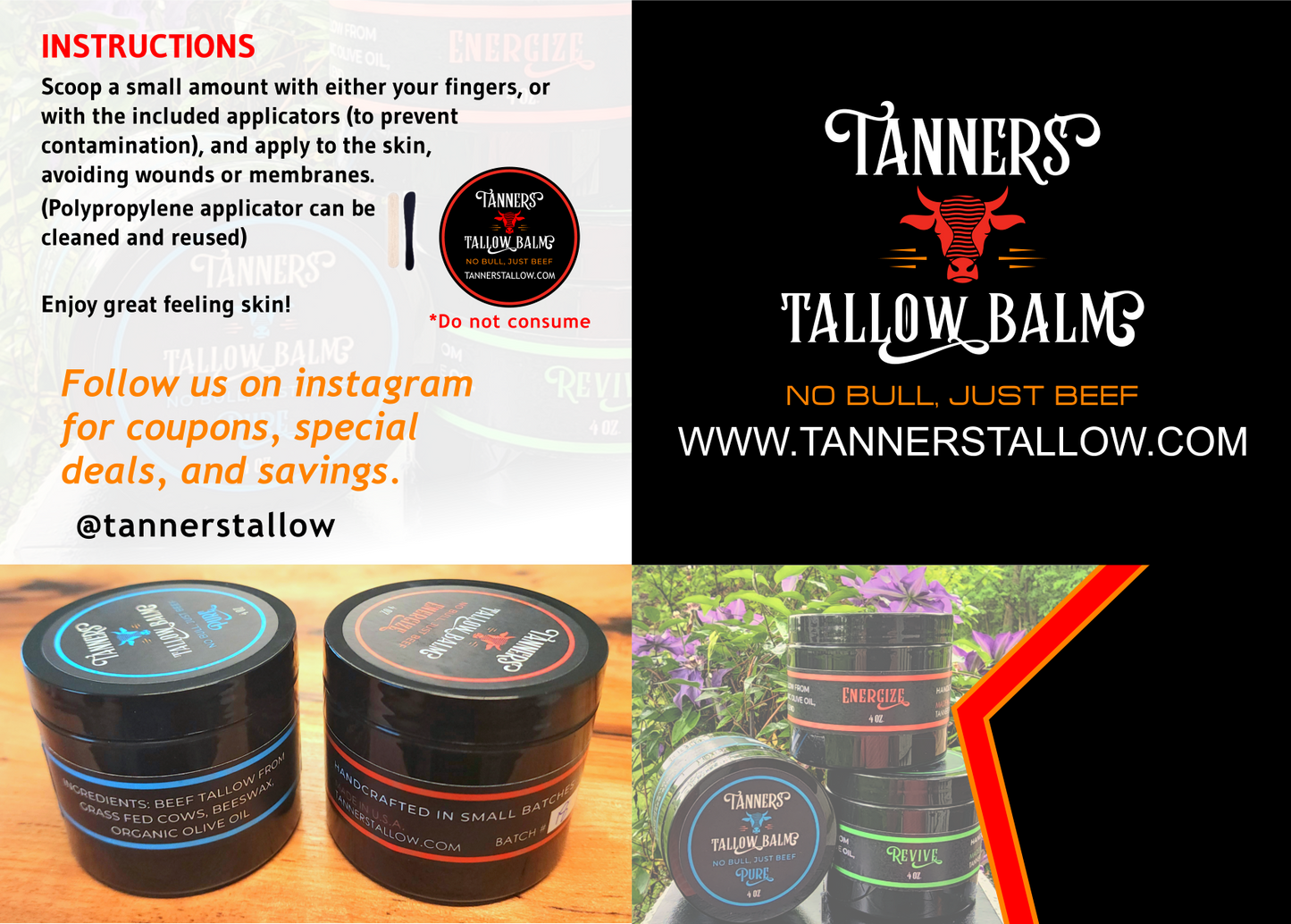 Tanner's Tallow Pure (Unscented)